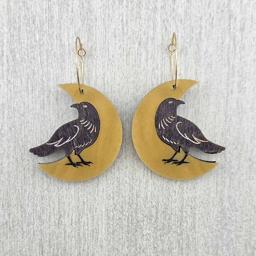 Raven Moon Earrings