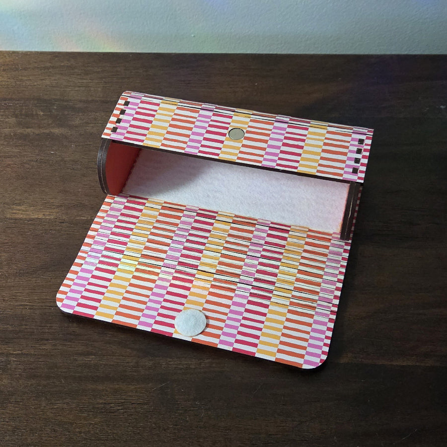 Pink Orange Pattern Glasses Case