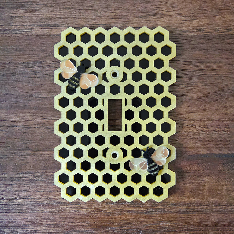 Bees! Honeycomb Switchplate Cover