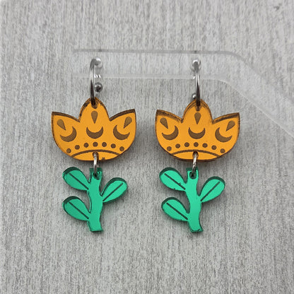 Folk Tulip Earrings