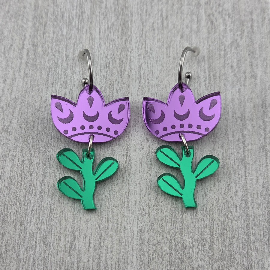 Folk Tulip Earrings