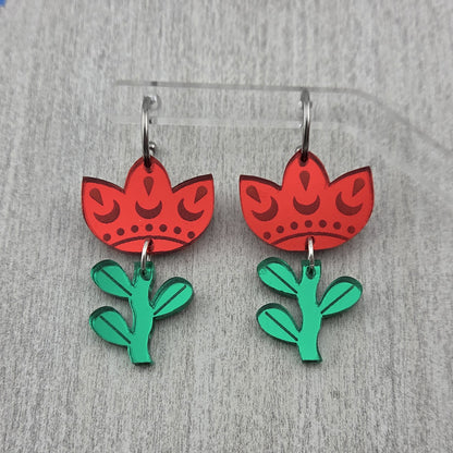 Folk Tulip Earrings
