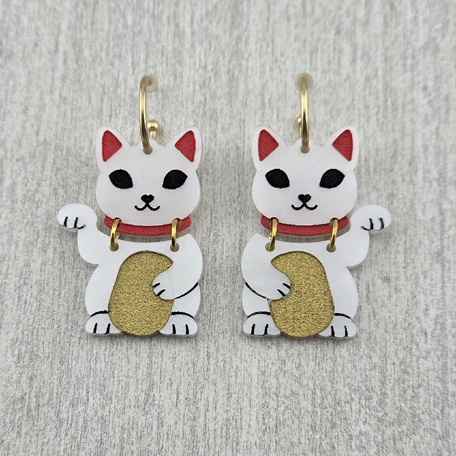 Lucky Cat Earrings