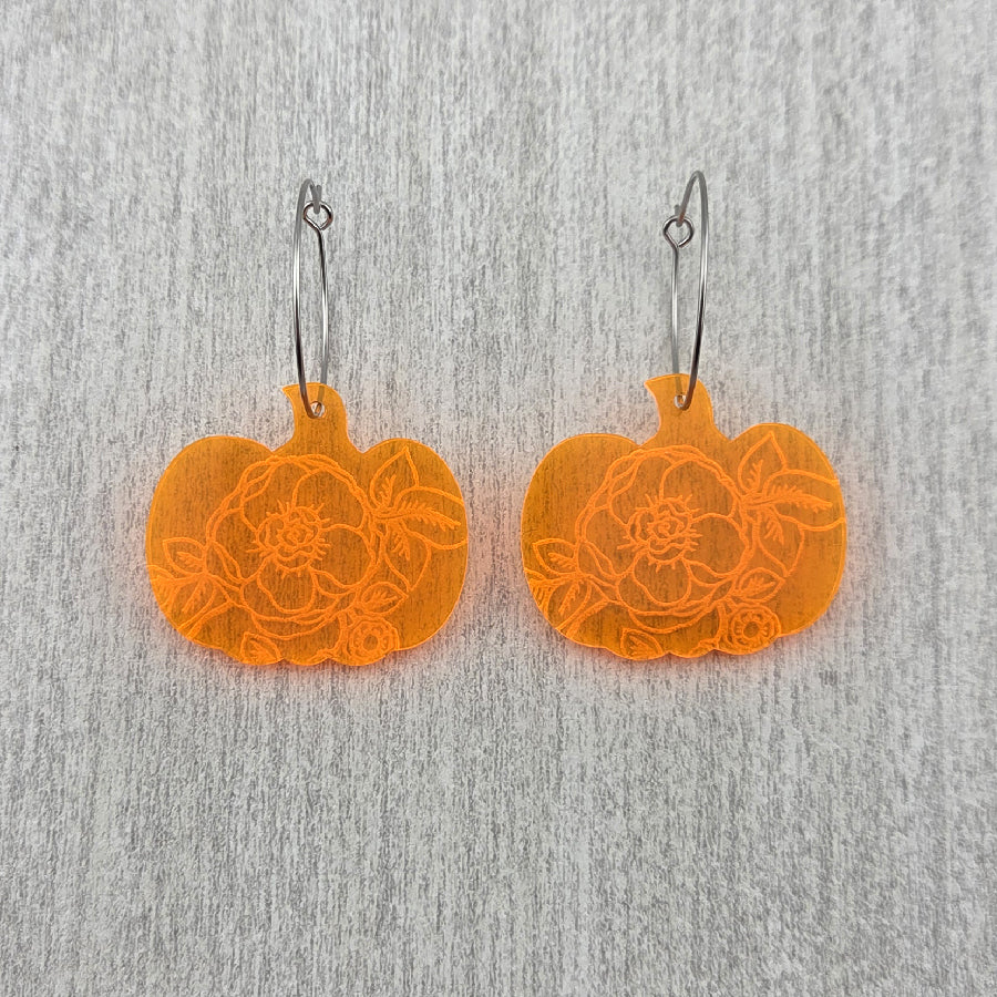 Pumpkin Floral Earrings