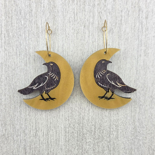 Raven Moon Earrings