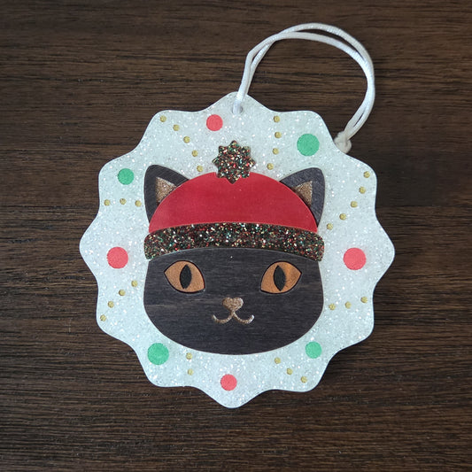 Cat Wreath Ornament