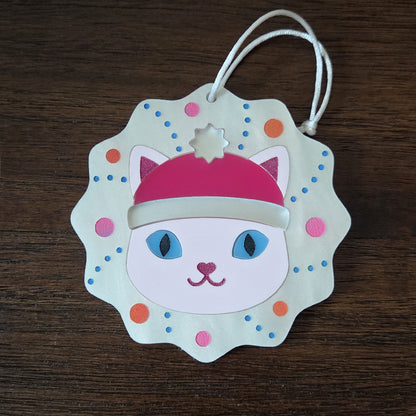 Cat Wreath Ornament