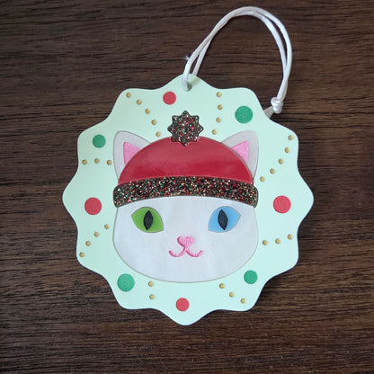 Cat Wreath Ornament
