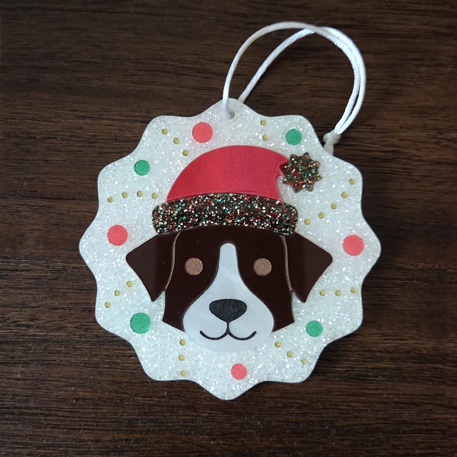 Dog Wreath Ornament
