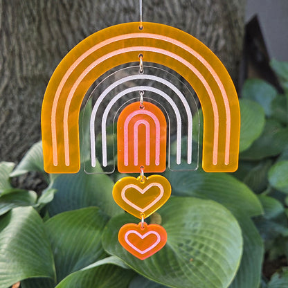 Rainbow Hearts Suncatcher