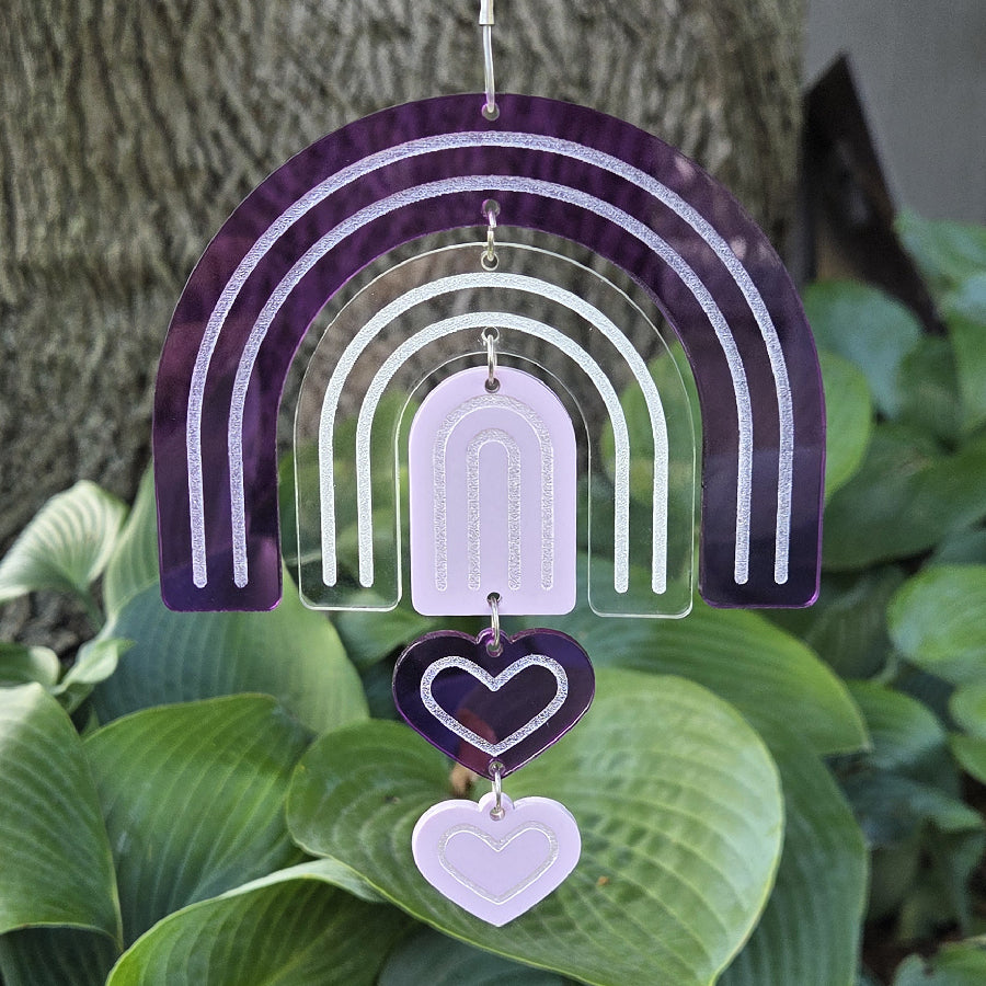 Rainbow Hearts Suncatcher