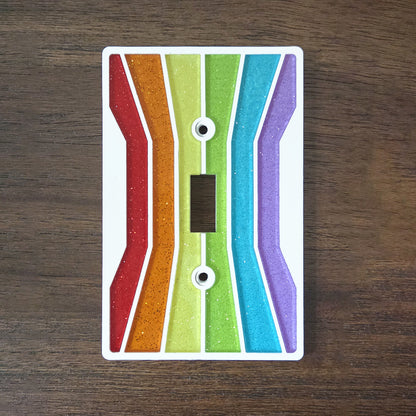 70s Lines Rainbow Switchplate Cover